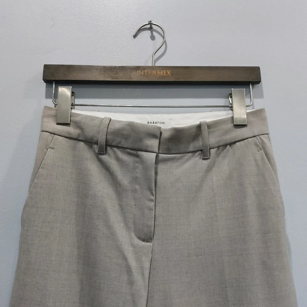 Aritzia Babaton Malcom Wide-Leg Italian Wool Dress Pant Size 2 - Picture 2 of 8